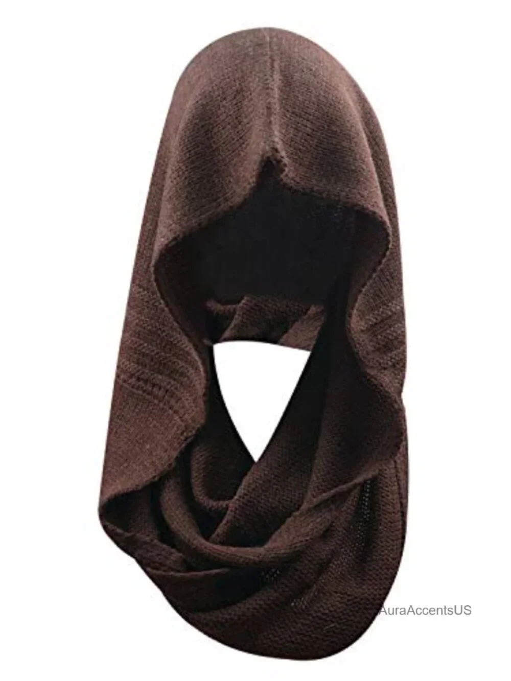 Knitted Infinity Scarf Hoodie - Warm Winter Wrap
